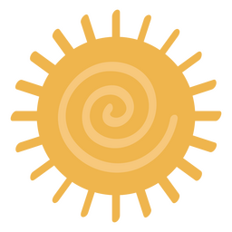 Diseño de sol sencillo Diseño PNG
