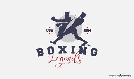 Boxing cut out logo design