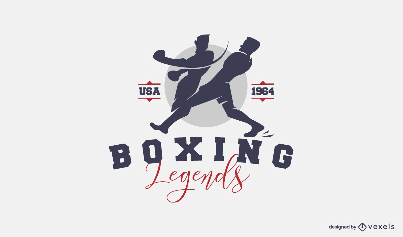 Design de logotipo recortado de boxe