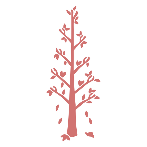 Icono de árbol botánico de otoño Diseño PNG