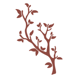 Icono de rama botánica de otoño