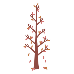 Ícone de árvore de folhas botânicas de outono