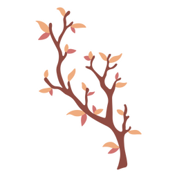 Ícone de folhas de ramos botânicos de outono Desenho PNG