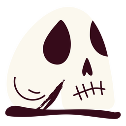 Schädel flach Halloween PNG-Design