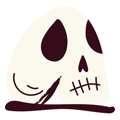 Crânio plano de halloween