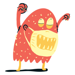 Halloween hairy monster  PNG Design Transparent PNG