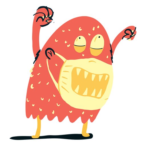 Halloween hairy monster  PNG Design
