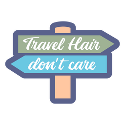 Reise-Haar-Flat-Zitat PNG-Design