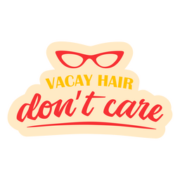 Cotización de cabello vacay Diseño PNG