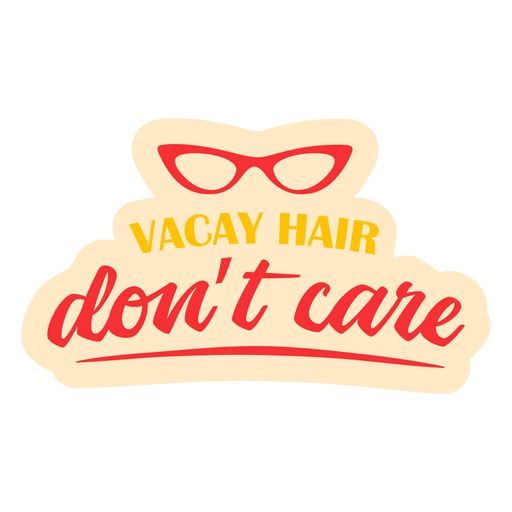 Citação de cabelo Vacay Desenho PNG