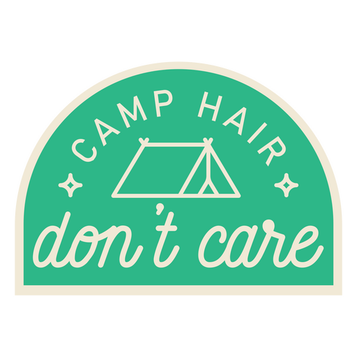 Camp hair cut out quote PNG Design
