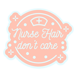 Cita de corte de pelo de enfermera Diseño PNG