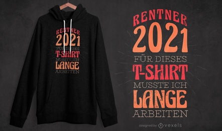 Diseño de camiseta alemán retirado 2021