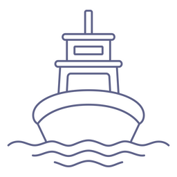 Launch Boat Water Transport Drawing PNG & SVG Design For T-Shirts