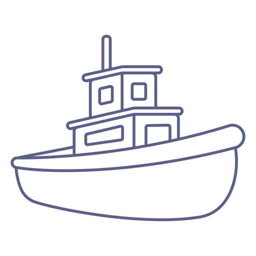 Dibujo de barco de ferry de lanzamiento Diseño PNG