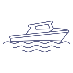 Launch simple boat drawing PNG Design Transparent PNG