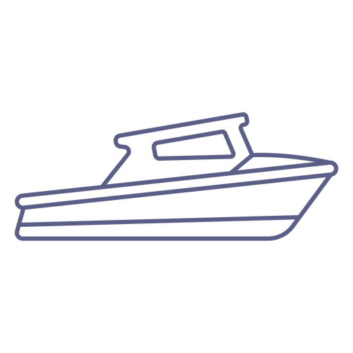 Launch boat simple drawing