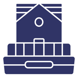 Silhueta de casa-barco Desenho PNG