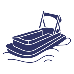 Small boat transport silhouette PNG Design Transparent PNG
