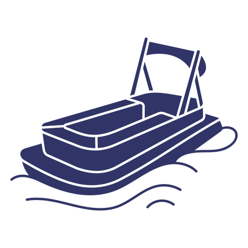 Small boat transport silhouette PNG Design