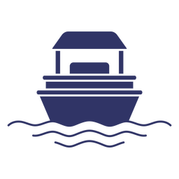 Water small boat silhouette PNG Design