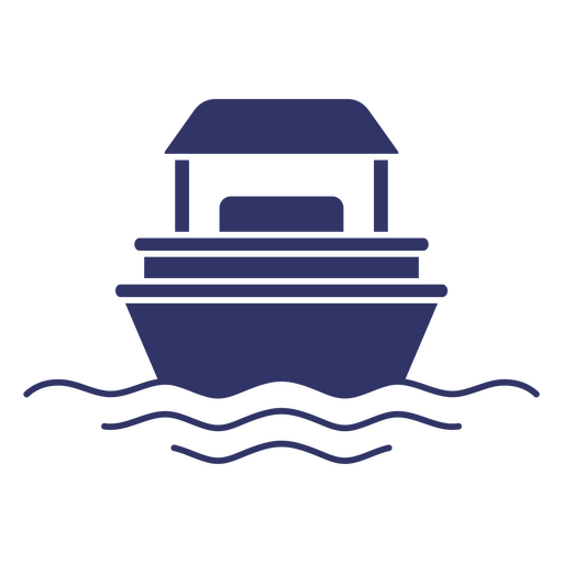 silhueta de barco pequeno de água Desenho PNG