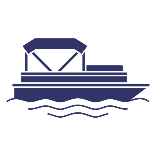 Transport water small boat silhouette PNG Design