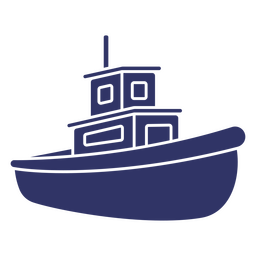 Lançar silhueta de transporte de barco Desenho PNG