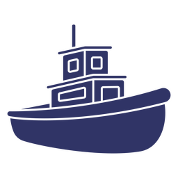 Launch boat transport silhouette PNG Design