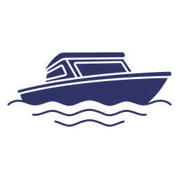 Silhouette des Transports von Wasserstartbooten PNG-Design