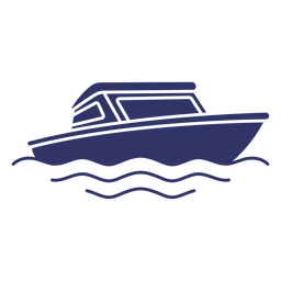 Water launch boat transport silhouette PNG Design