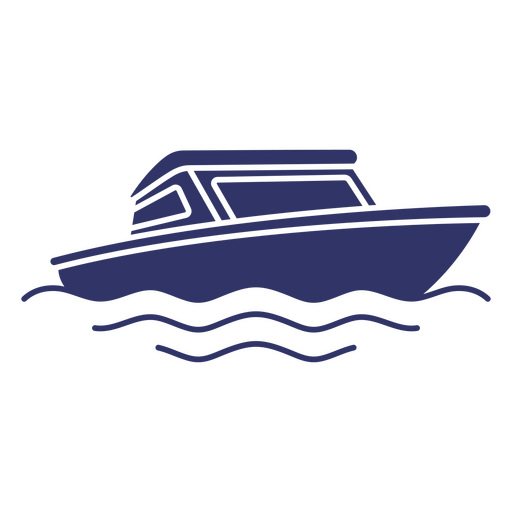 Silueta de transporte de barco de lanzamiento de agua Diseño PNG