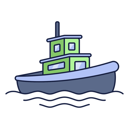 Lanzamiento de agua del barco Diseño PNG