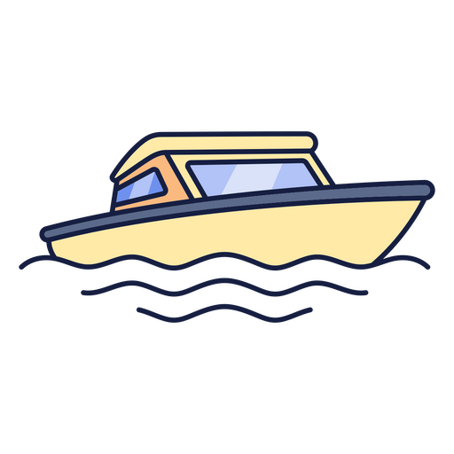 Water yatch boat transport PNG Design