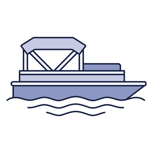 Wassertransport mit kleinen Booten PNG-Design