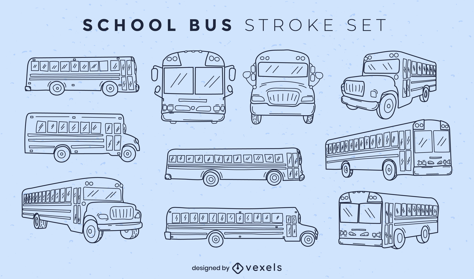 Conjunto de AVC de ônibus escolares