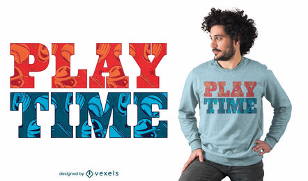 Spielzeit-T-Shirt-Design