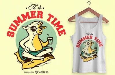 Sommerzeit cooles Schaf T-Shirt Design