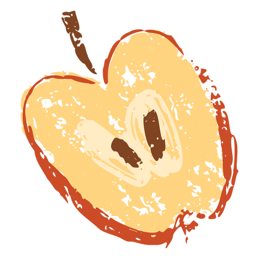 manzana con textura de acción de gracias Diseño PNG