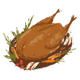 Thanksgiving textured turkey PNG Design Transparent PNG