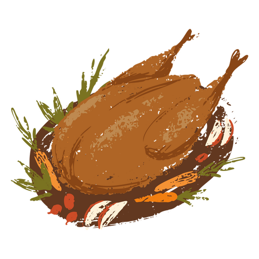 Thanksgiving textured turkey PNG Design
