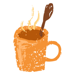 Thanksgiving strukturiertes Heißgetränk PNG-Design