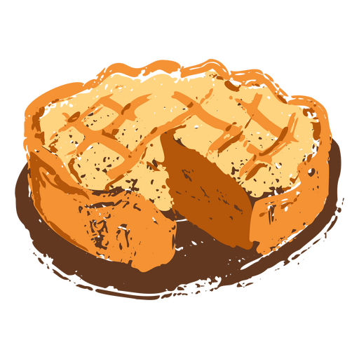 Torta texturizada de ação de Graças Desenho PNG