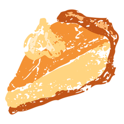 Pastel de calabaza con textura de acción de gracias Diseño PNG