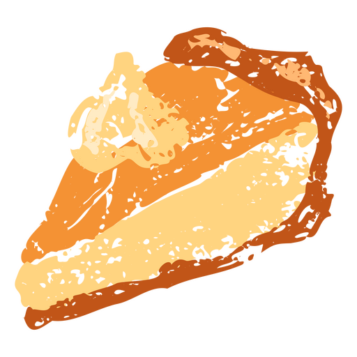 Pastel de calabaza con textura de acción de gracias Diseño PNG