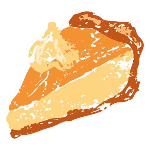 Thanksgiving textured pumpkin pie PNG Design