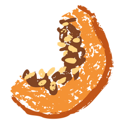 Thanksgiving textured pumpkin slice PNG Design