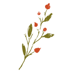 Florzinhas vermelhas em aquarela Desenho PNG