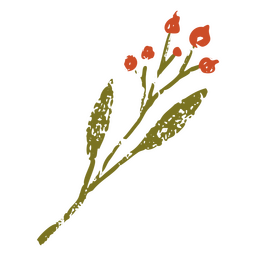 Flores vermelhas selvagens texturizadas Desenho PNG