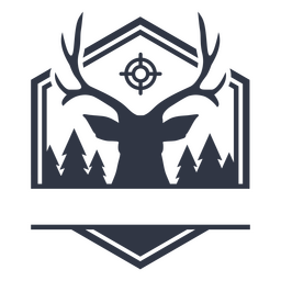 Jagd-Split-Monogramm PNG-Design